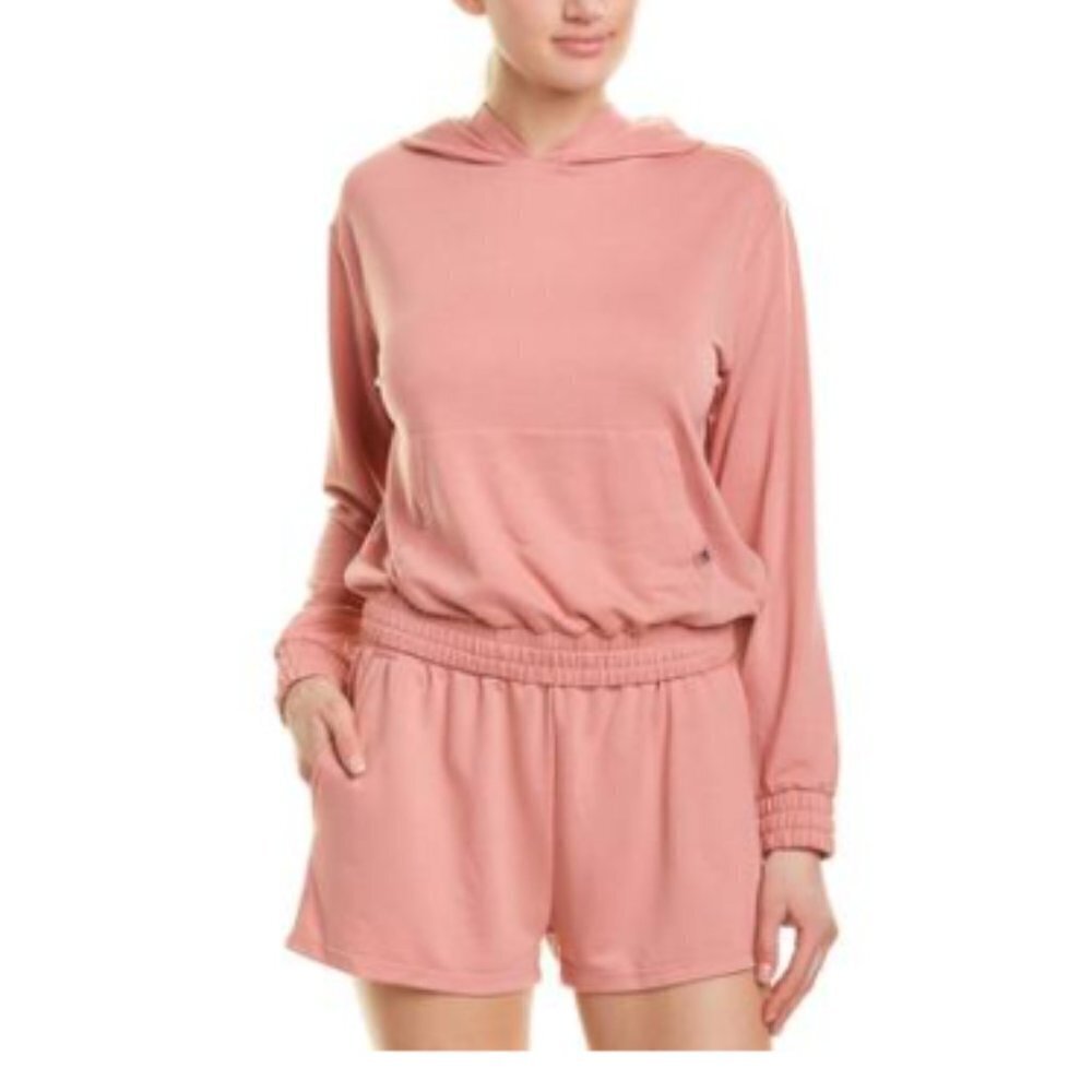 NWT Joe's Jeans Lounge Pullover Hoodie Terracotta Coral Athleisure L